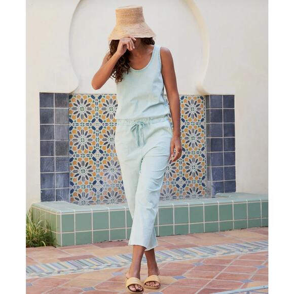Frank & Eileen Jumpsuit in Sea Foam Stain Size Medium Style LAB800HJ